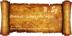 Makkai Szemirámisz névjegykártya